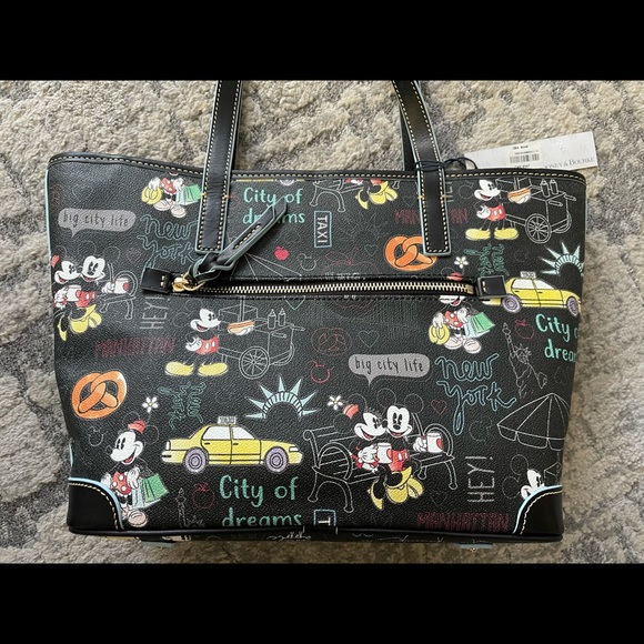 Dooney & Bourke - Disney Mickey and Minnie New York City Tote - Picture 3 of 5